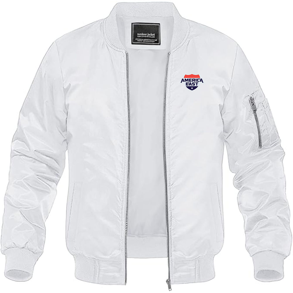 Men's   America East Conference Lightweight Bomber Jacket Windbreaker Softshell Varsity Jacket Coat