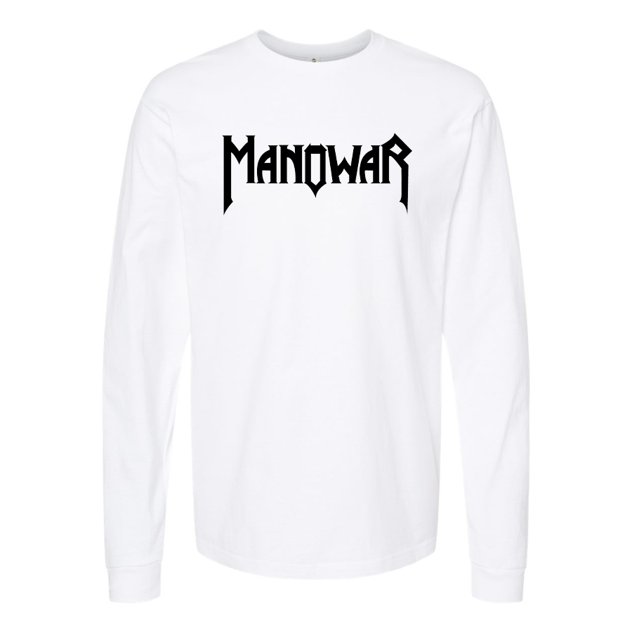 Men's Manowar Logo Cotton Long Sleeve T-Shirt