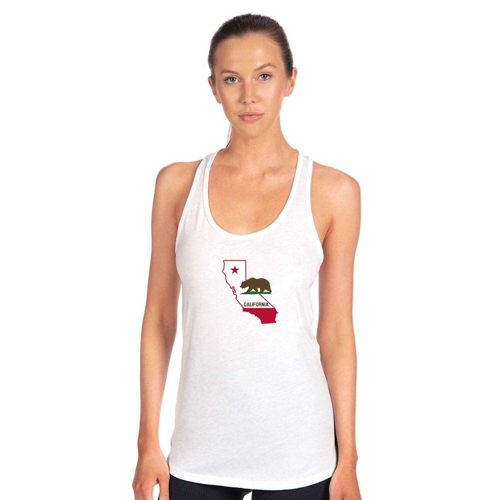 Women's  California Bear Map Next Level Ideal Racerback Tank
