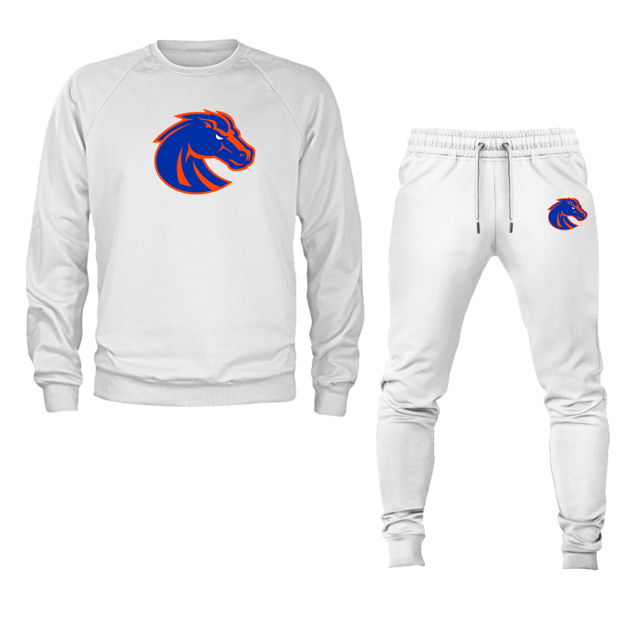 Men's Boise State Broncos   Crewneck Sweatshirt Joggers Suit