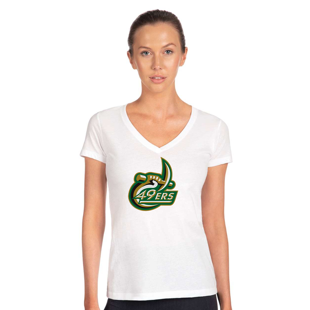 Women's Charlotte 49ers Next Level V-Neck T-Shirt