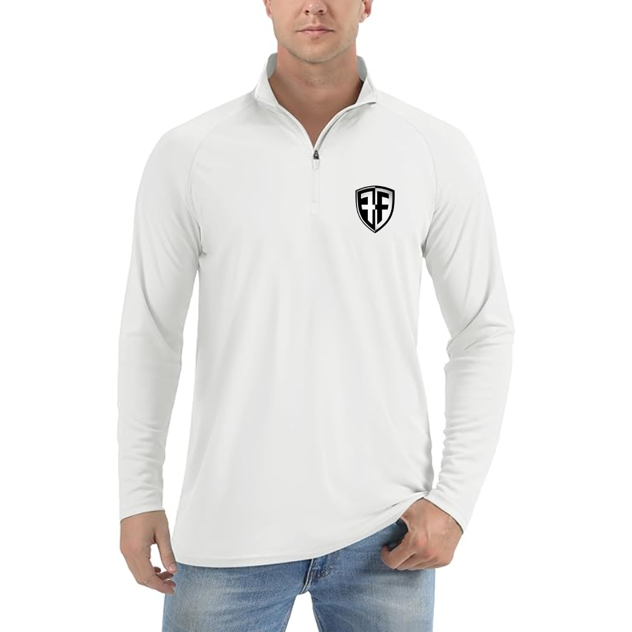 Men's  Foffa Bike Lightweight Quarter-Zip Athletic Shirt Long Sleeve Performance Wear