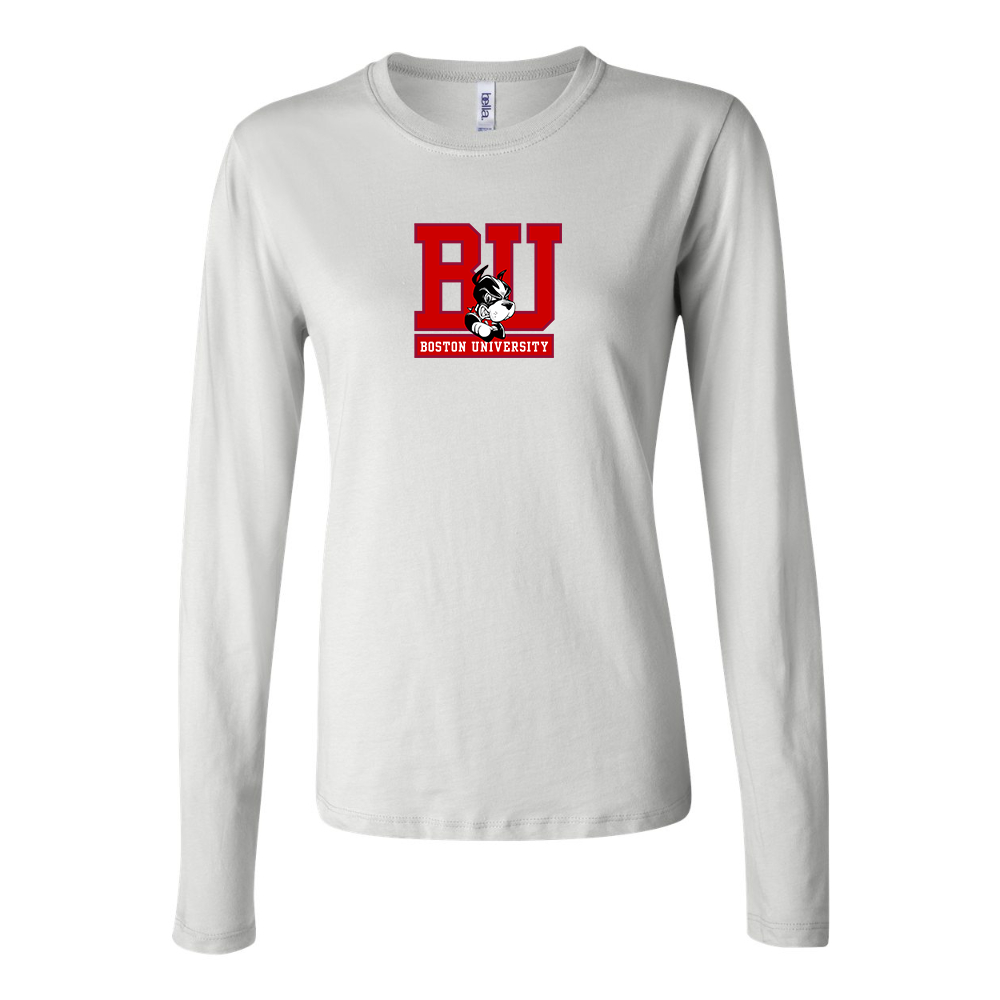 BELLA CANVAS Boston University Terriers Jersey Long Sleeve Tee