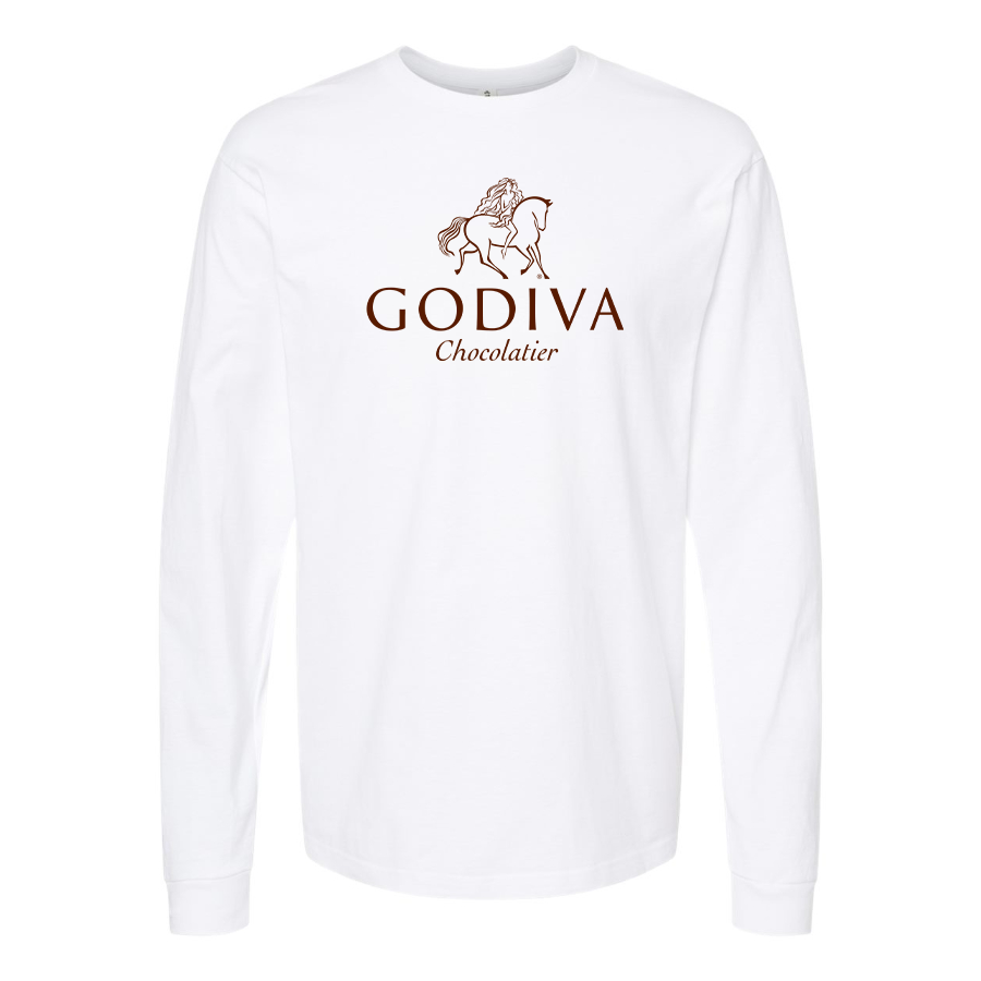 Men's Godiva Logo Cotton Long Sleeve T-Shirt