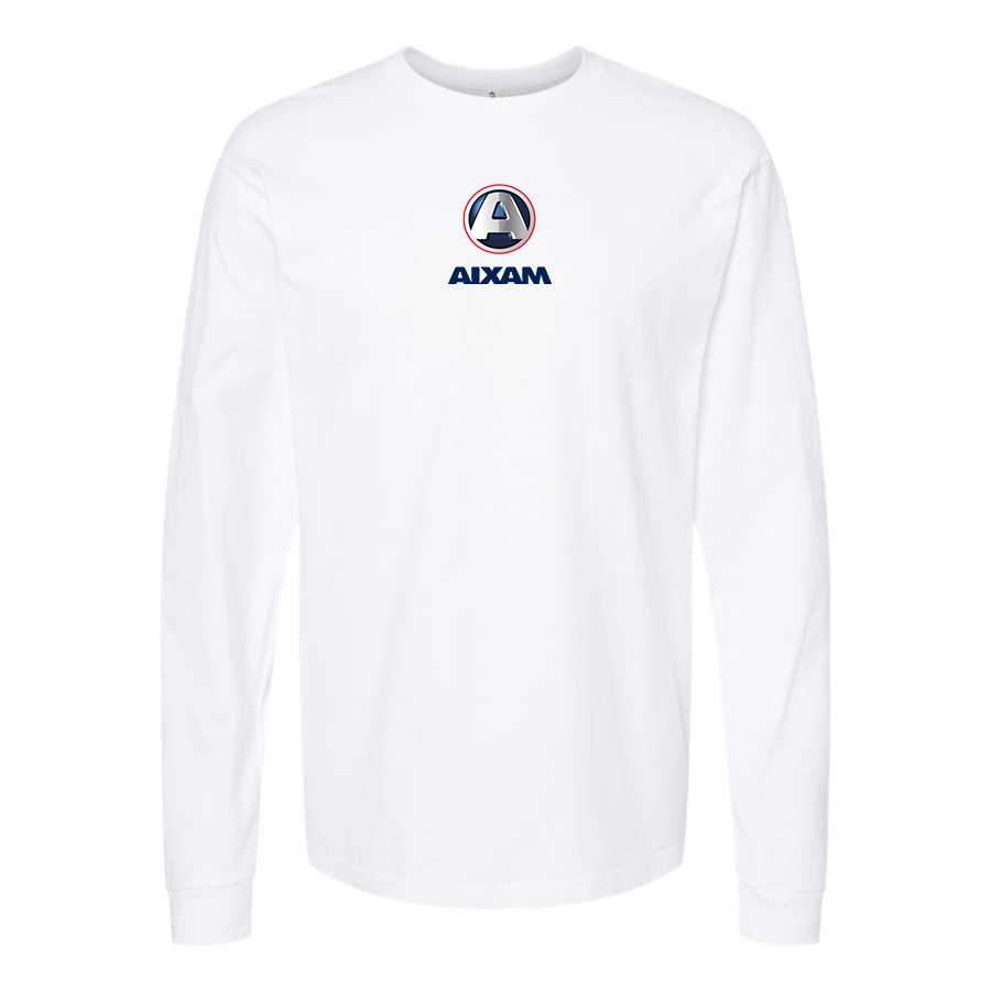 Men's Aixam Logo Cotton Long Sleeve T-Shirt