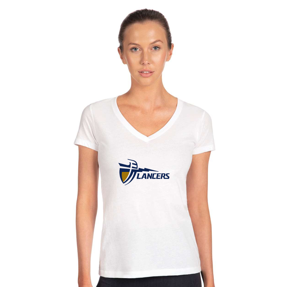 Women's California Baptist Lancers Next Level V-Neck T-Shirt