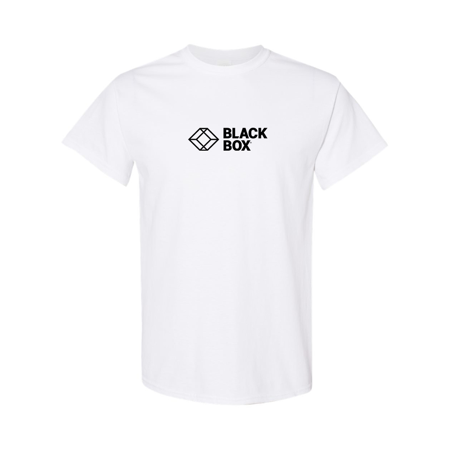 Men's Black Box Logo Cotton T-Shirt