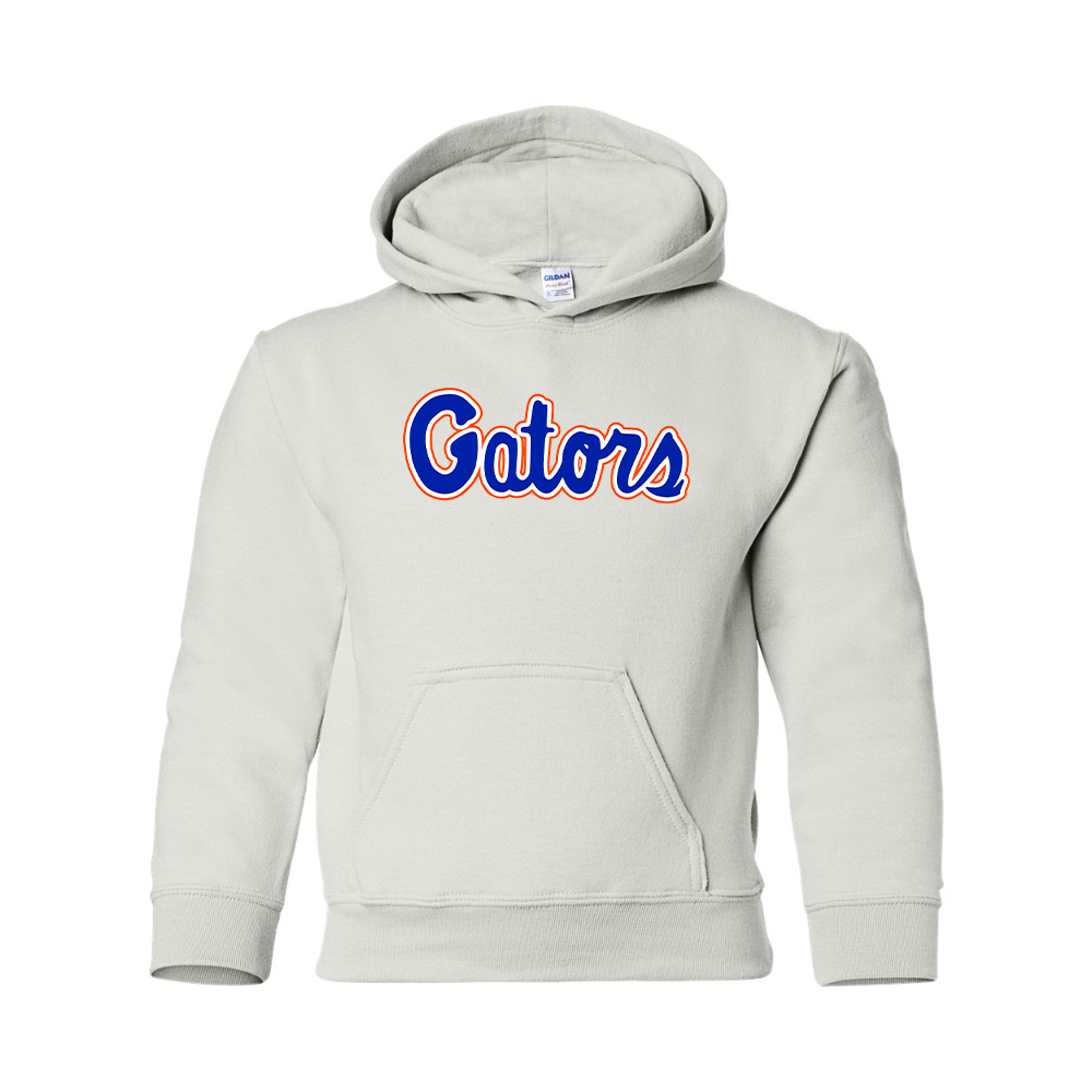 Youth   Florida Gators Script  Gildan Heavy Blend  Hooded Sweatshirt