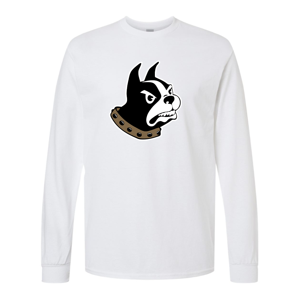Men's Woffrd Terriers  Gildan Heavy Cotton Long Sleeve T-Shirt