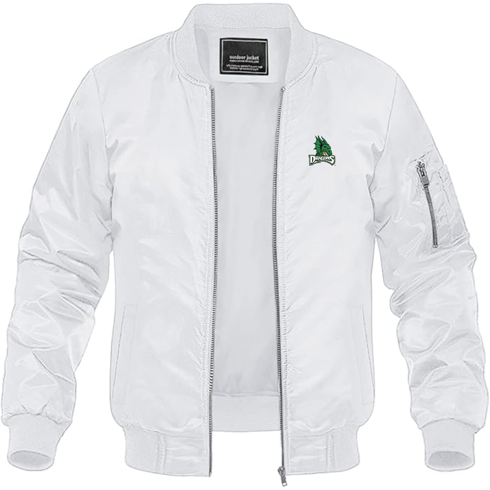Men's Dayton Dragons Logo Lightweight Bomber Jacket Windbreaker Softshell Varsity Jacket Coat