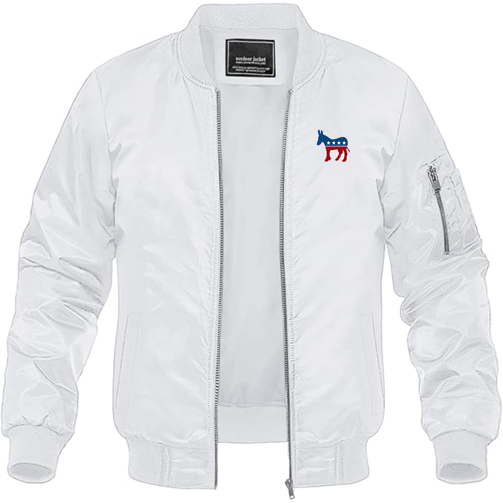 Men's Democrat Election Symbol Lightweight Bomber Jacket Windbreaker Softshell Varsity Jacket Coat