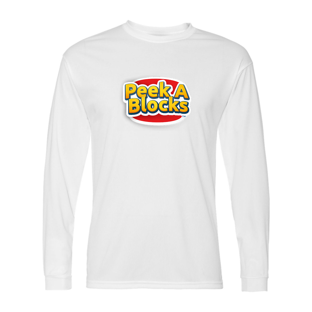 Men's Peek A Blocks  Performance Long Sleeve T-Shirt