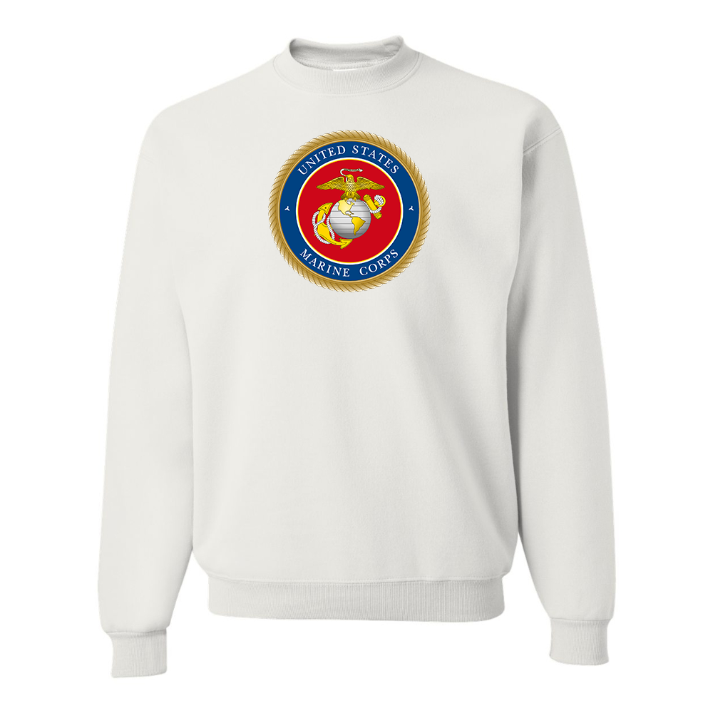 Men's  USMC Emblem JERZEES NuBlend Crewneck Sweatshirt