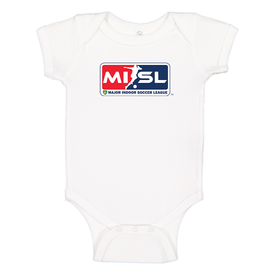 Major Indoor Soccer League Logo Baby Onesie Romper