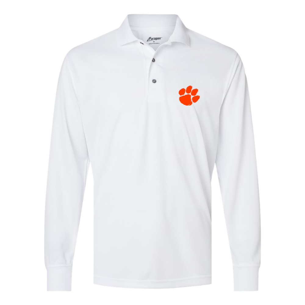Men's Clemson Tigers Paragon Prescott Long Sleeve Polo