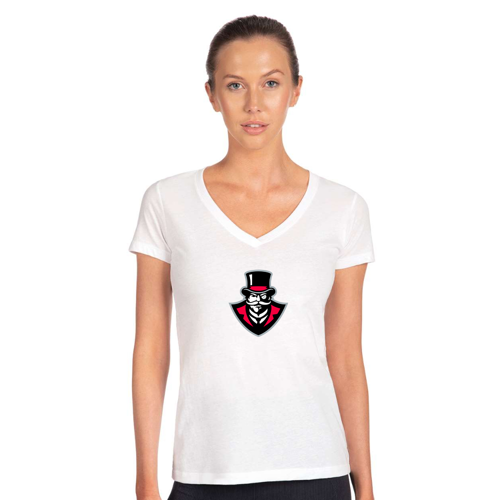 Women's Austin Peay Governors   Next Level V-Neck T-Shirt