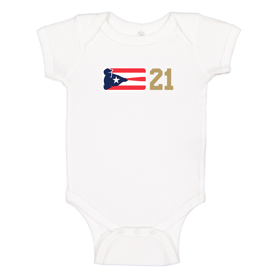 Liga de Beisbol Profesional Roberto Clemente Logo Baby Onesie Romper