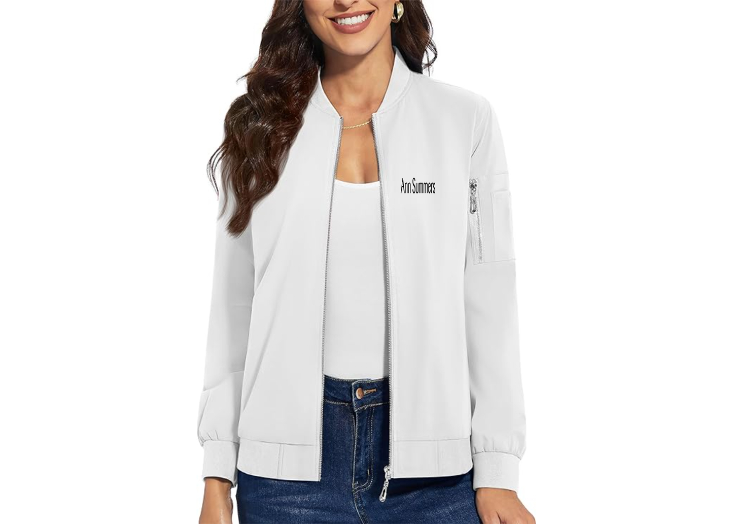 Women's Ann Summers Premium Bomber Jacket with Polished Detailing and Functional Sleeve Pocket Modern Luxury Outerwear