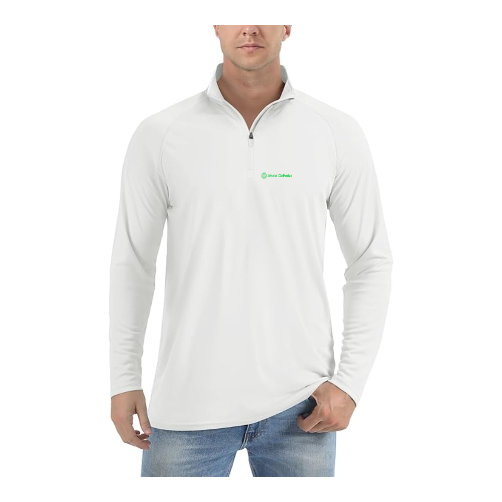 Men's  Ahold Delhaize Vertical Logo Lightweight Quarter-Zip Athletic Shirt Long Sleeve Performance Wear