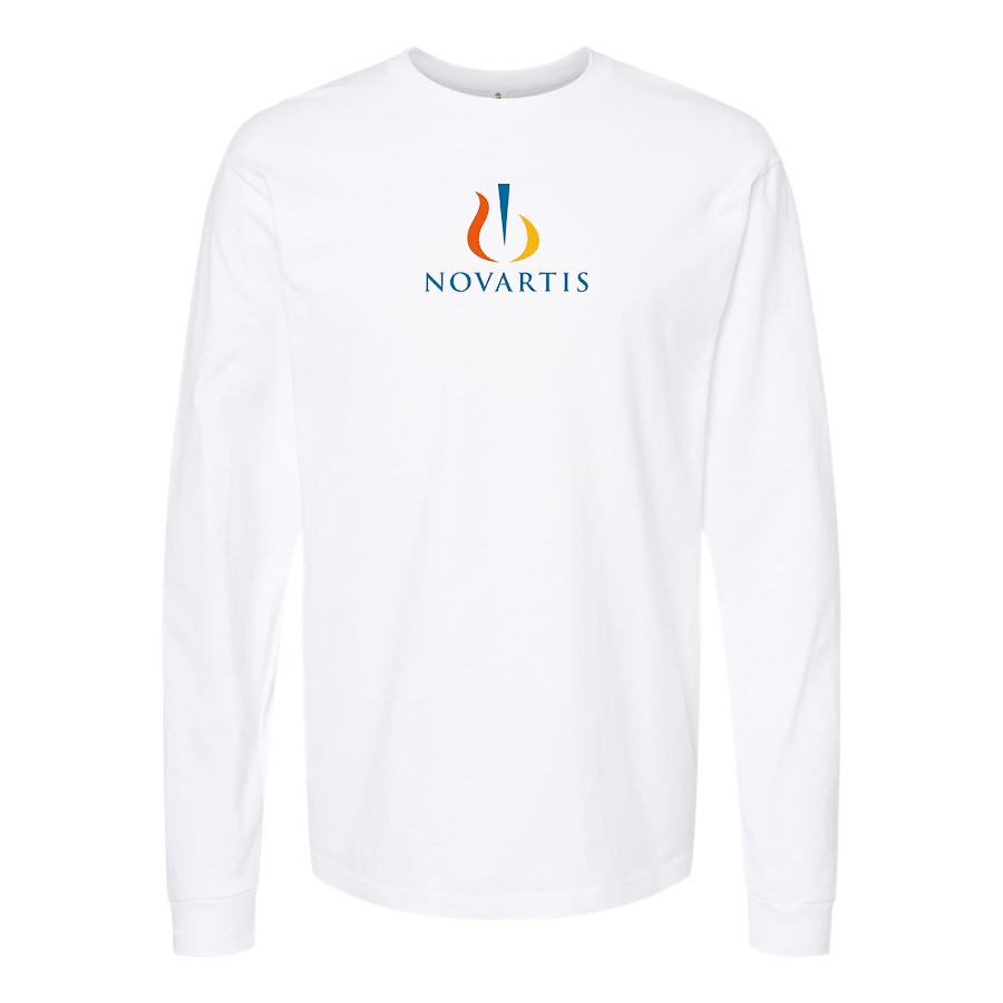 Men's  Novartis Logo  Cotton Long Sleeve T-Shirt