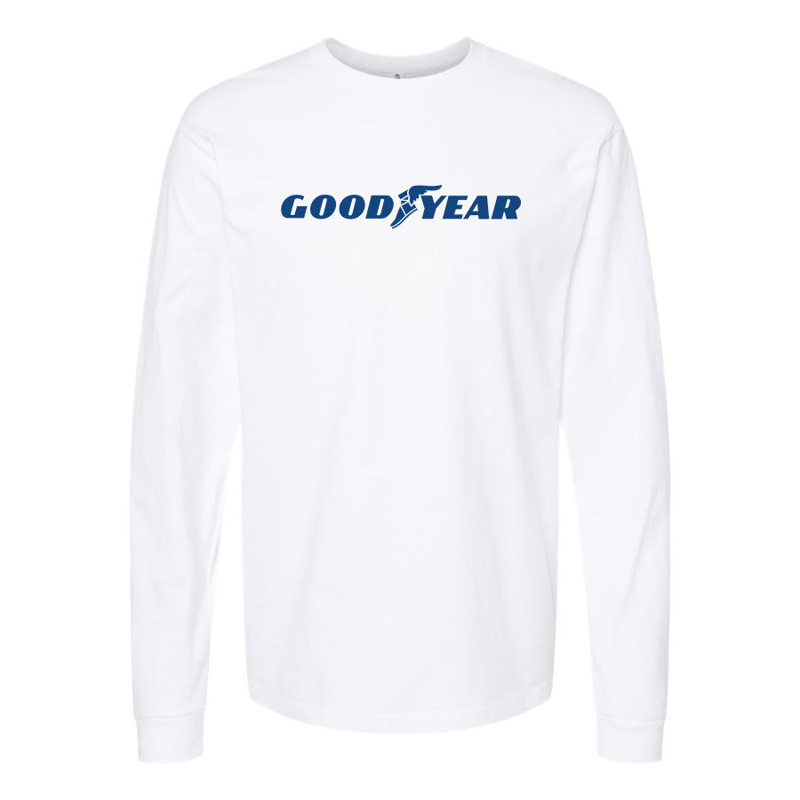 Men's Goodyear Logo Cotton Long Sleeve T-Shirt