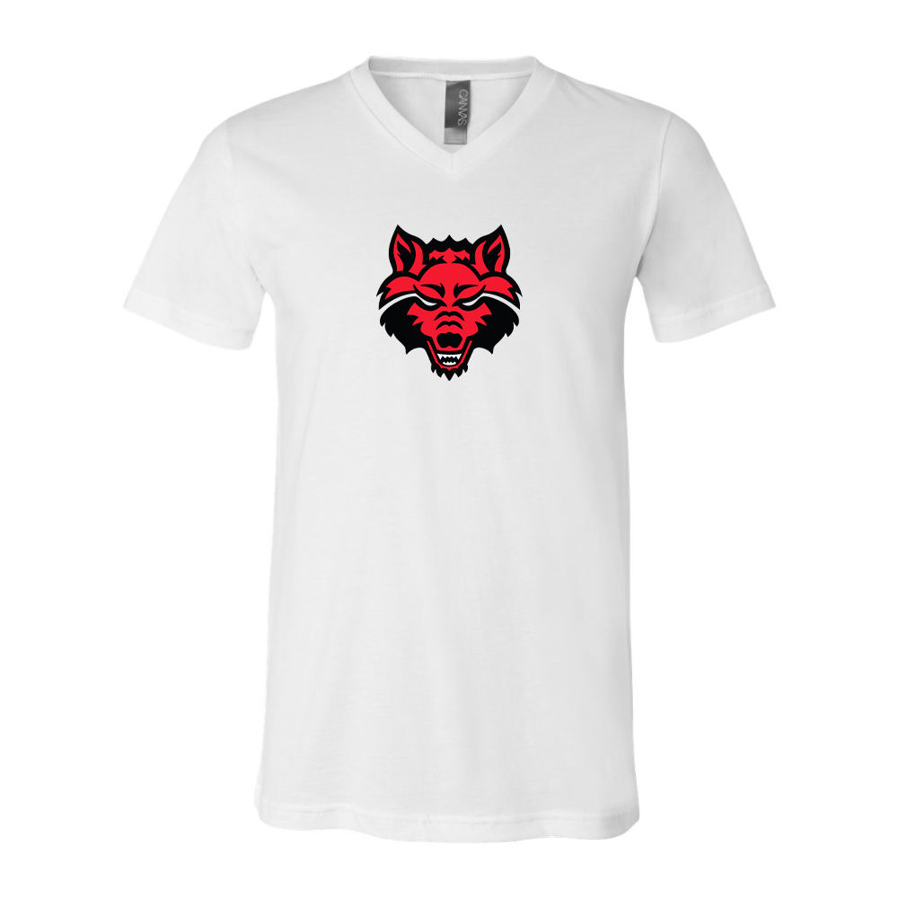 Arkansas State Red Wolves BELLA  CANVAS - Jersey V-Neck T-Shirt