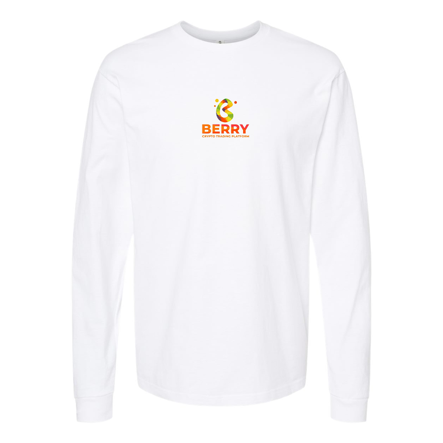 Men's Berry Logo Cotton Long Sleeve T-Shirt