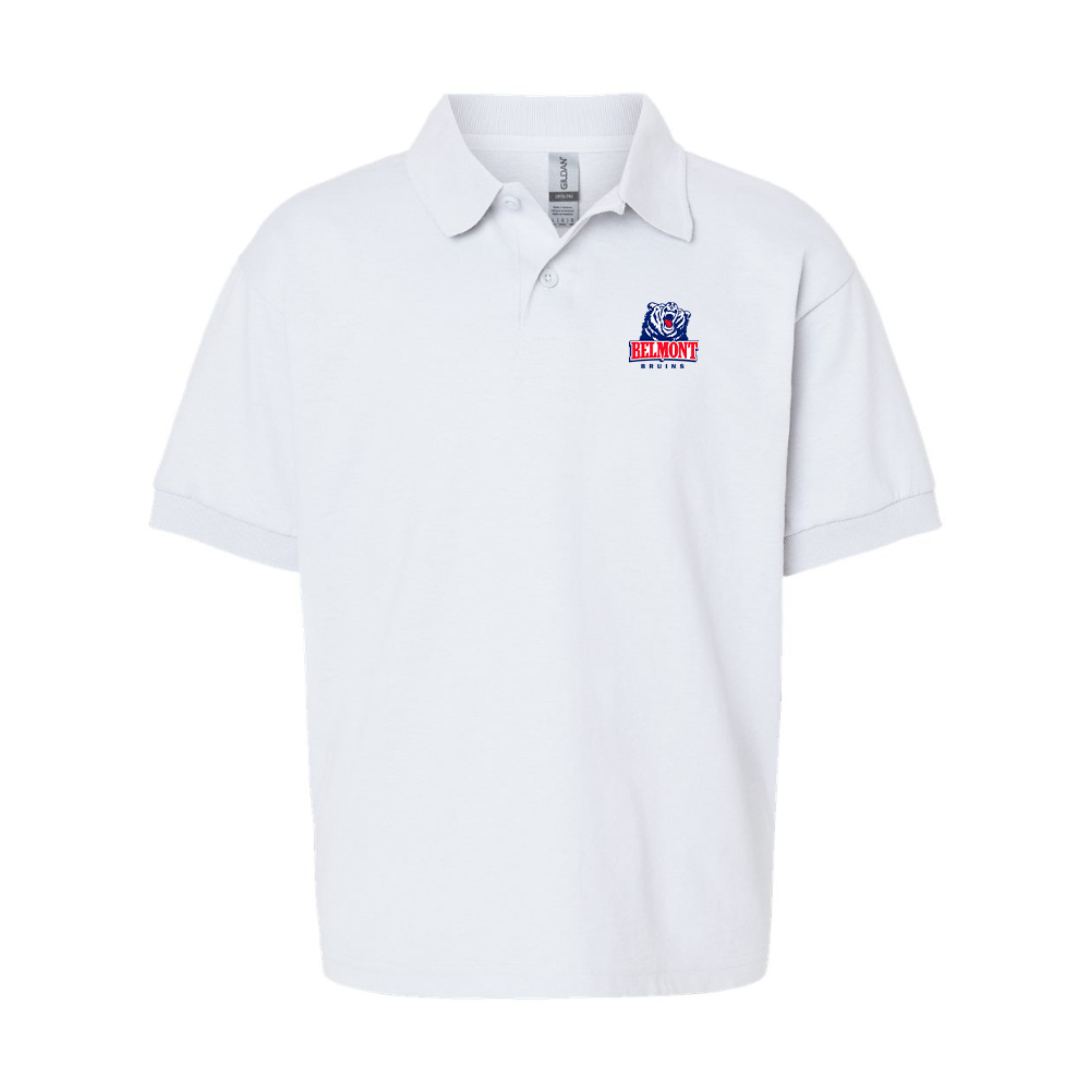 Youth   Belmont Bruins  Gildan Dry Blend Jersey Polo