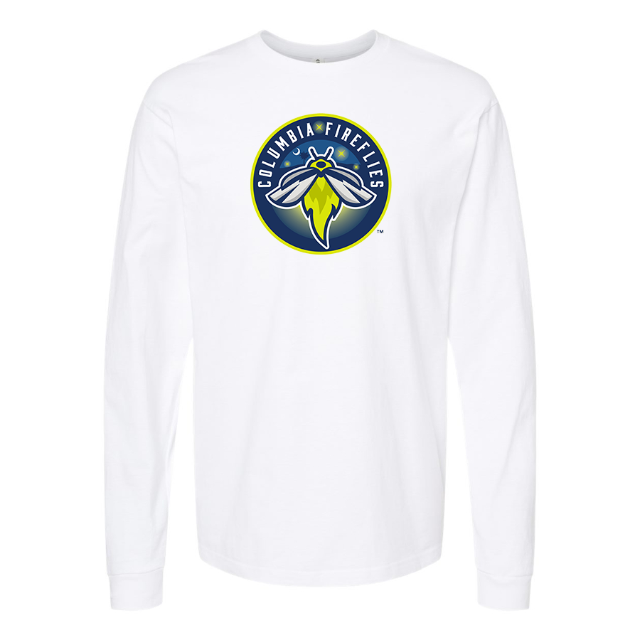 Men's Columbia Fireflies Logo Cotton Long Sleeve T-Shirt