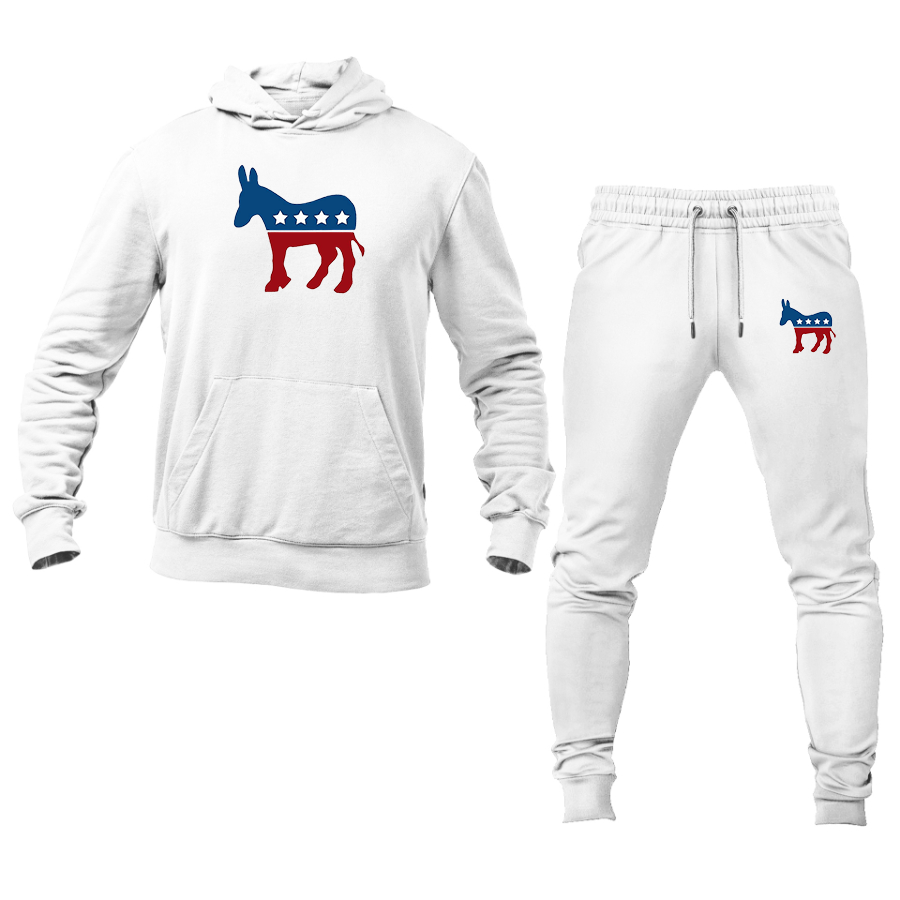 Men's Democrat Election Symbol Hoodie Joggers Set