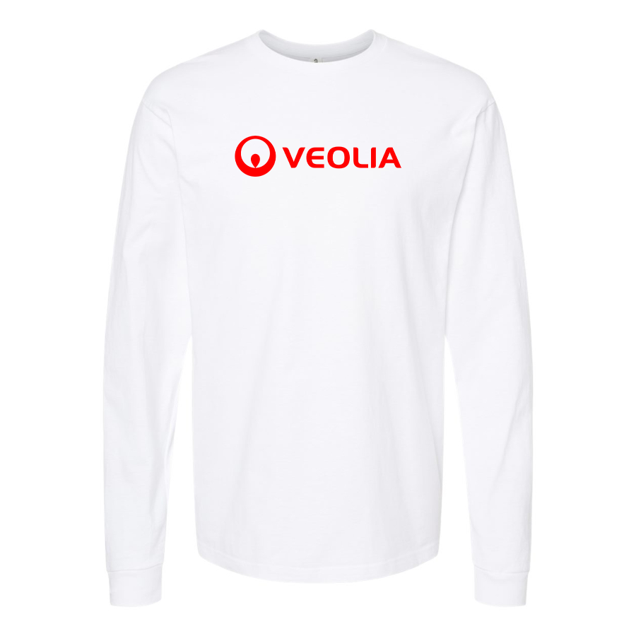 Men's Veolia Logo  Cotton Long Sleeve T-Shirt