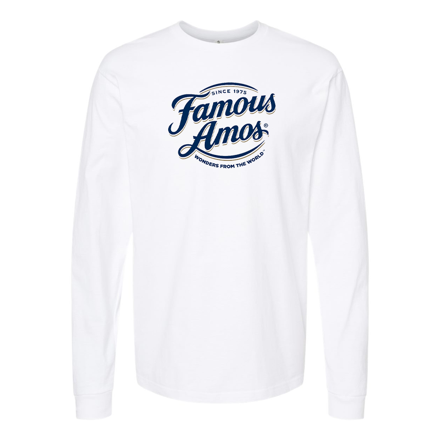 Men's Famous Amos Logo Cotton Long Sleeve T-Shirt