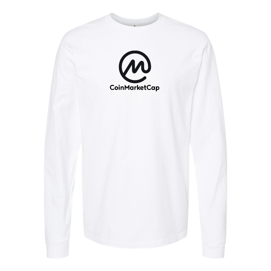 Men's CoinMarketCap Logo Cotton Long Sleeve T-Shirt