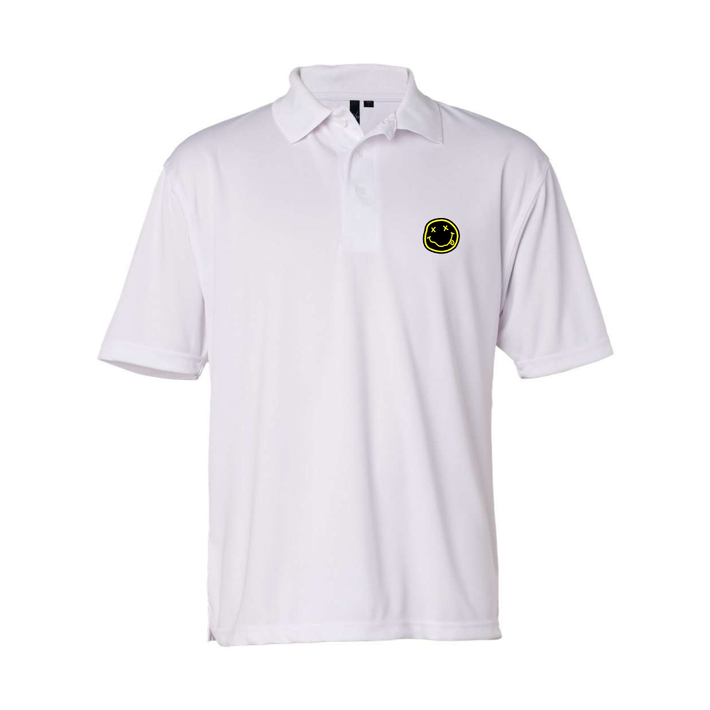 Men's  Nirvana Yellow and Black Face Sierra Pacific Moisture Free Mesh Polo