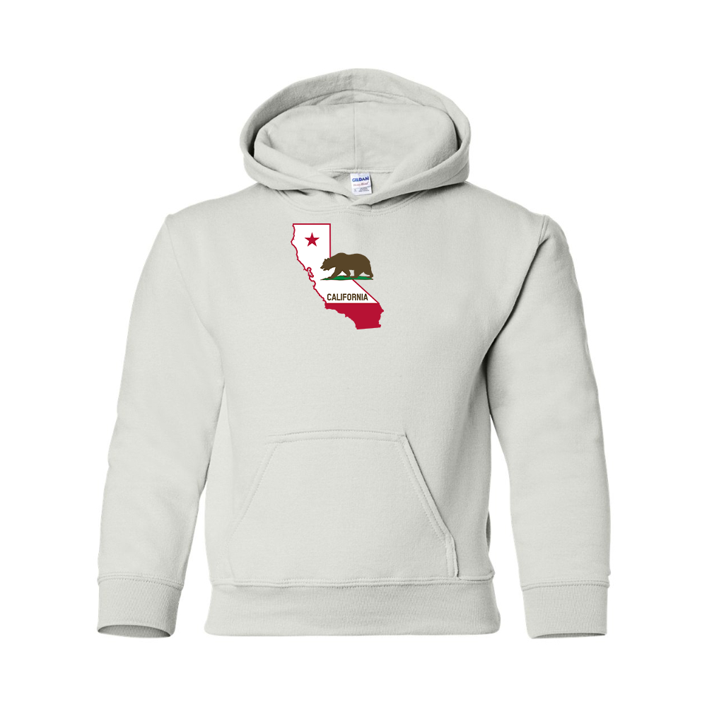 Youth  California Bear Map Gildan Heavy Blend  Hooded Sweatshirt