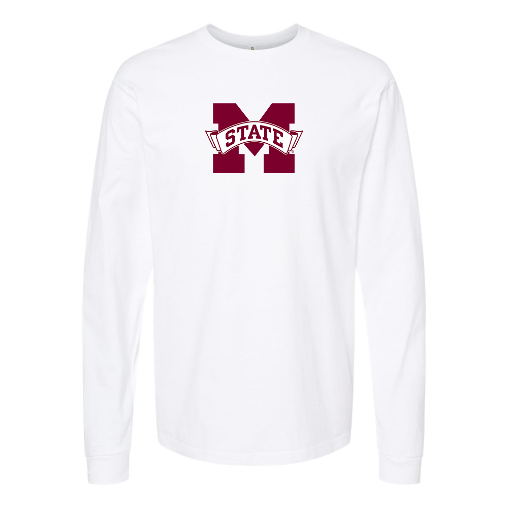 Men's  Mississippi State Bulldogs Logo Cotton Long Sleeve T-Shirt