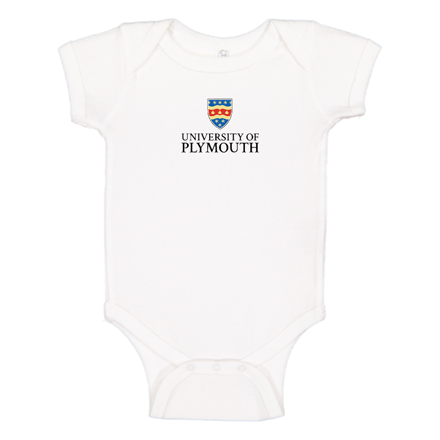 University of Plymouth Logo  Baby Onesie Romper