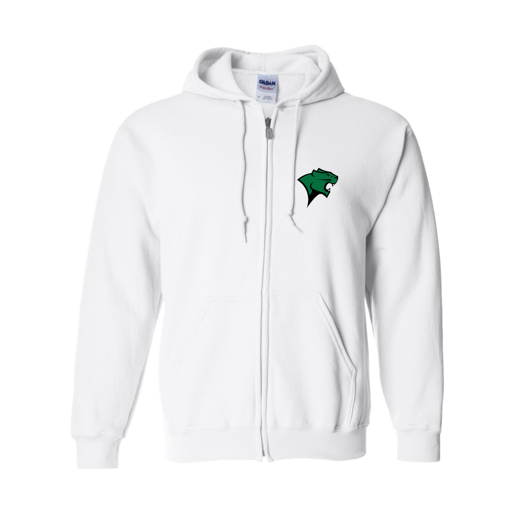 Men's Chicago State Cougars  Gildan  Heavy Blend Full Zip Hooded Sweatshirt