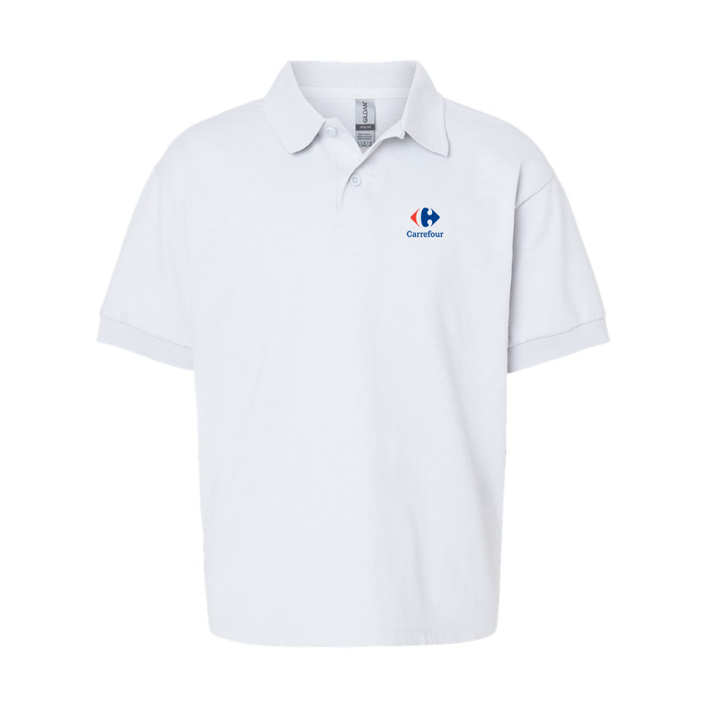 Youth Carrefour Gildan Dry Blend Jersey Polo