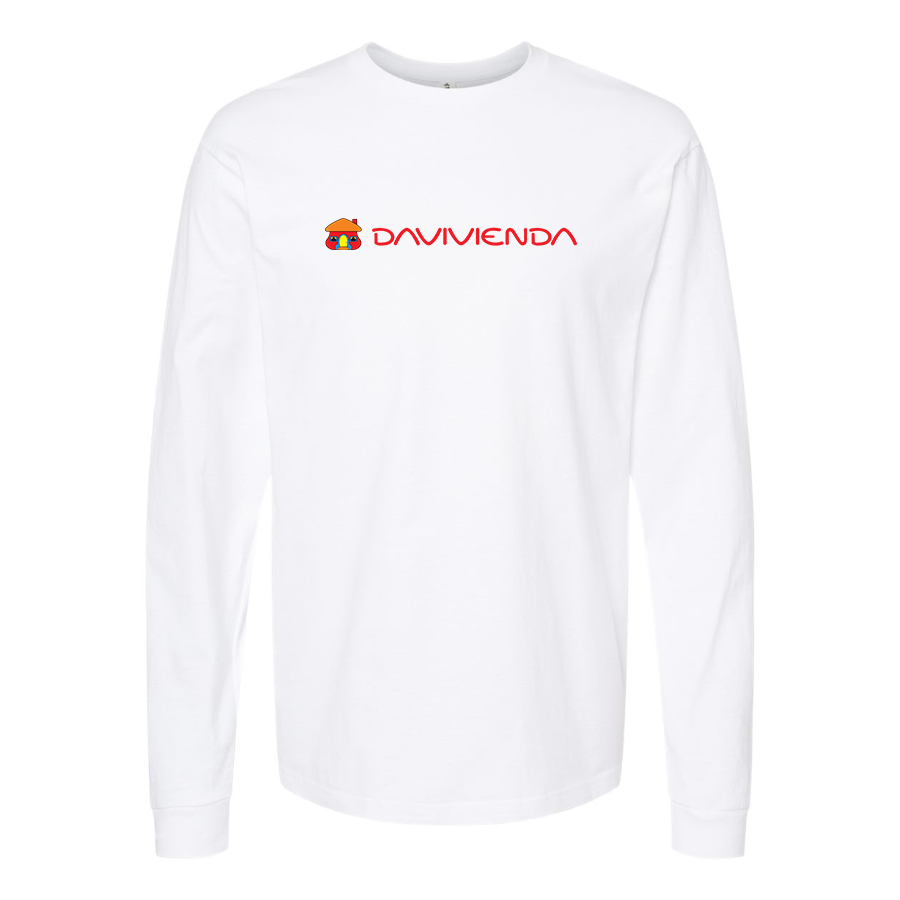 Men's Davivienda Logo Cotton Long Sleeve T-Shirt