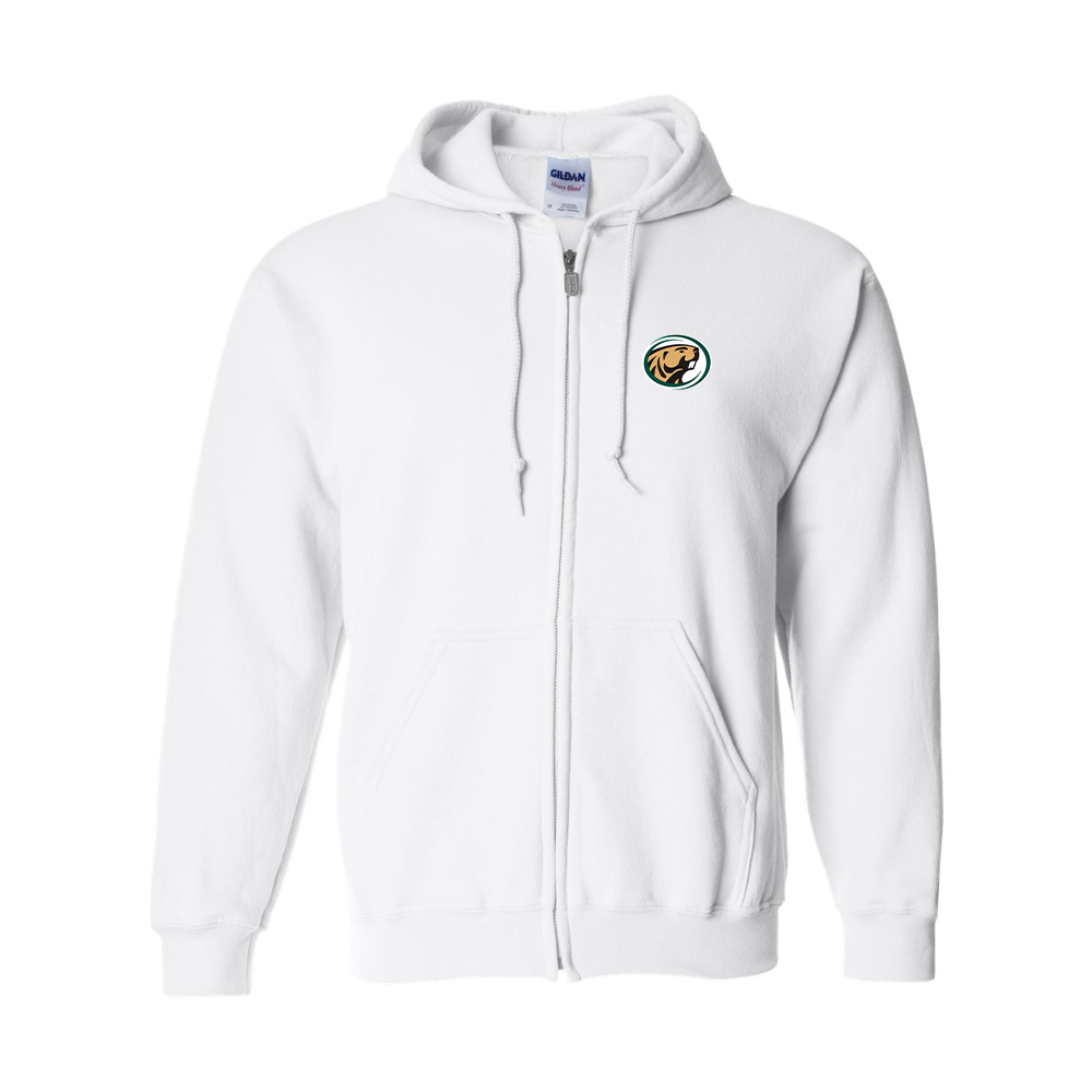 Men's  Bemidji State Beavers Gildan  Heavy Blend Full Zip Hooded Sweatshirt
