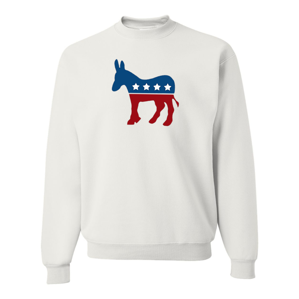 Men's Democrat Election Symbol JERZEES NuBlend Crewneck Sweatshirt