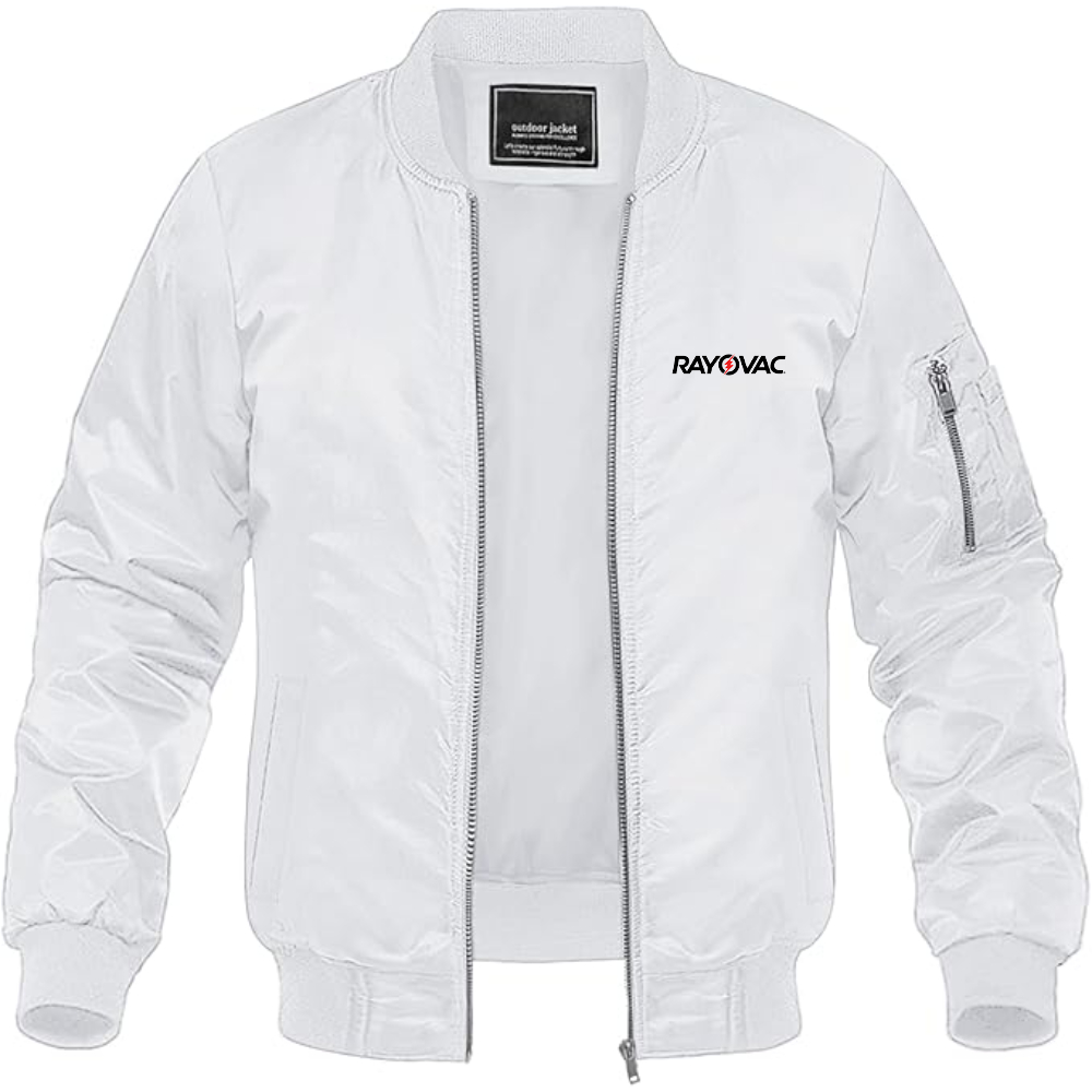Men's  Rayovac  Logo  Lightweight Bomber Jacket Windbreaker Softshell Varsity Jacket Coat