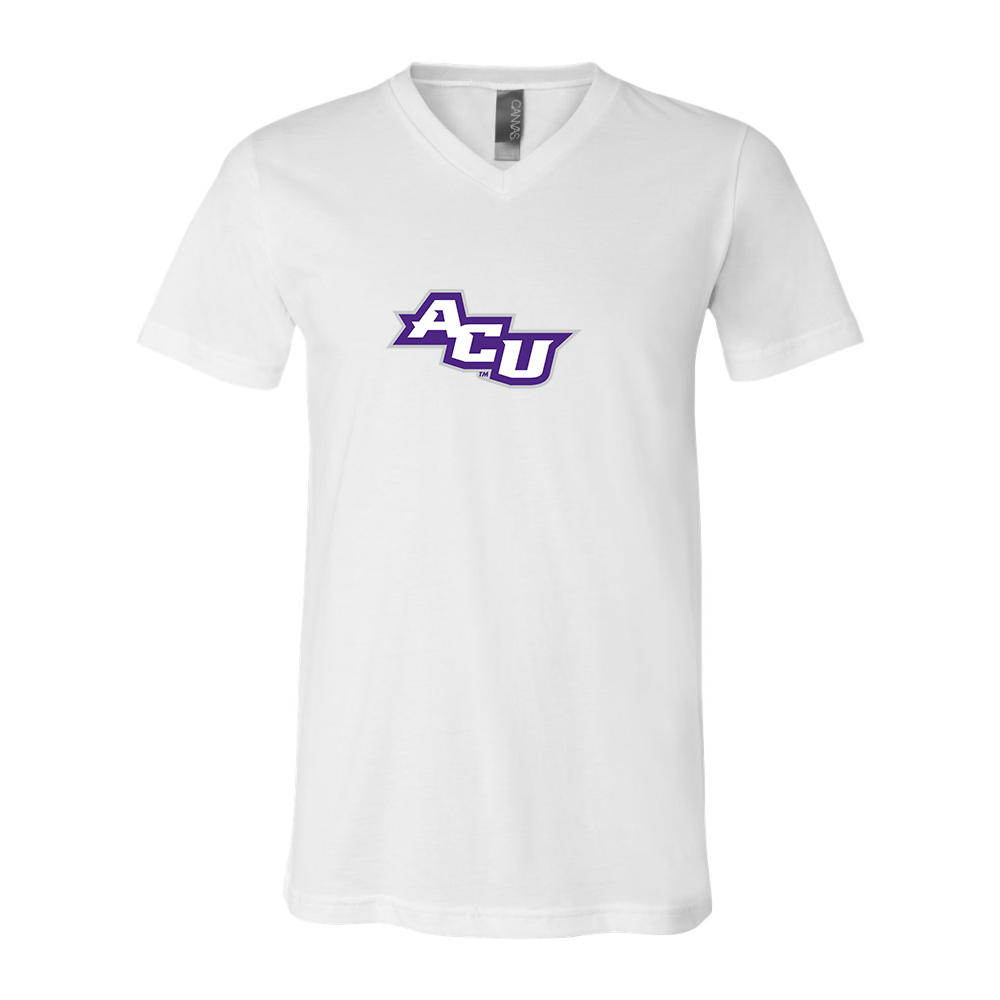 Abilene Christian Wildcats  BELLA  CANVAS - Jersey V-Neck T-Shirt