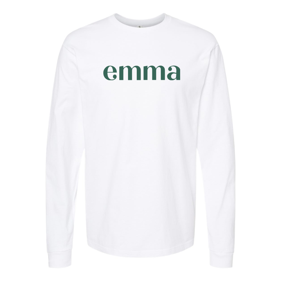 Men's Emma Logo Cotton Long Sleeve T-Shirt