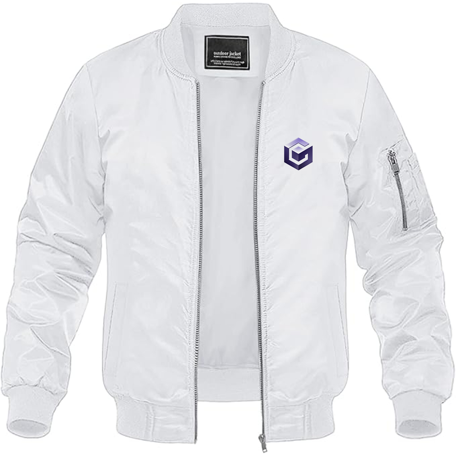 Men's Nintendo GameCube Logo Lightweight Bomber Jacket Windbreaker Softshell Varsity Jacket Coat