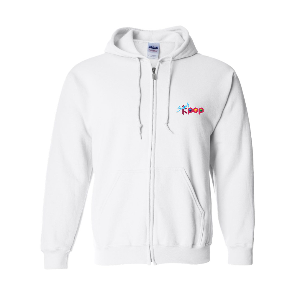 Men's Simply Kpop  Gildan  Heavy Blend Full Zip Hooded Sweatshirt