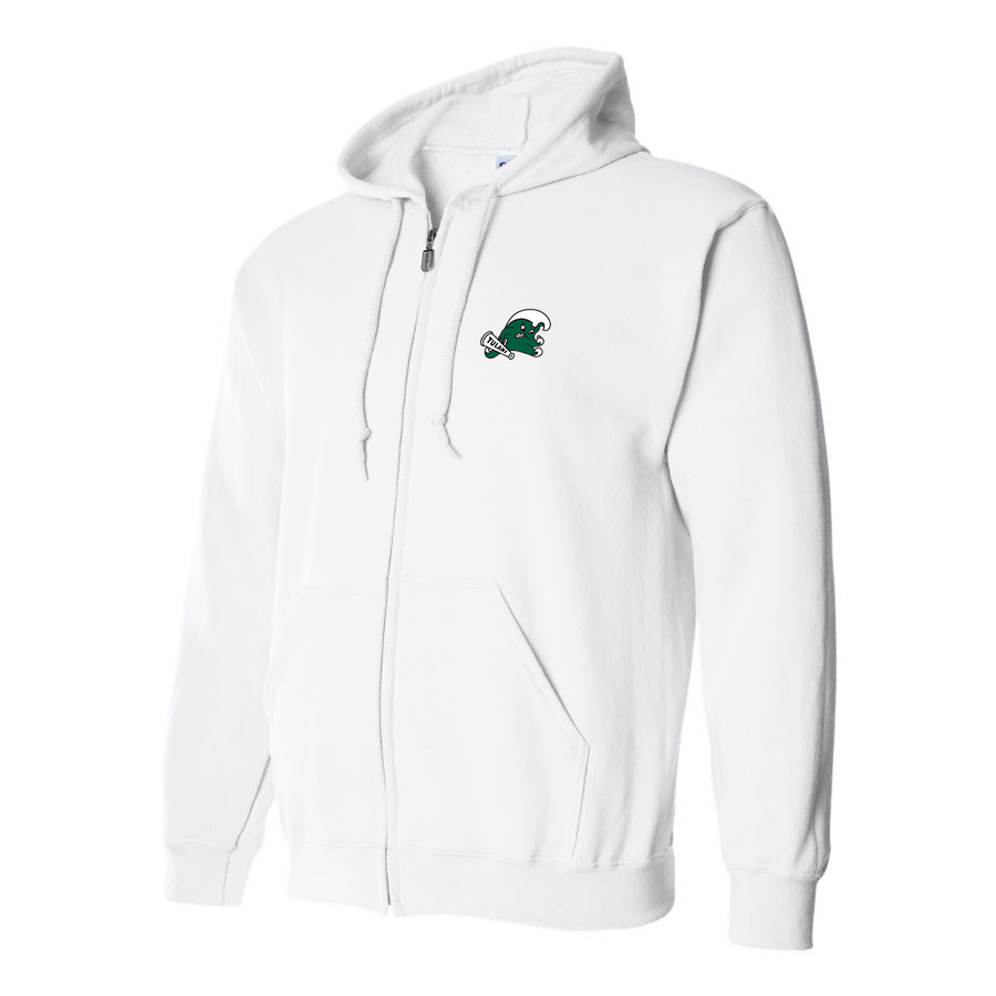 Men's Tulane Green Wave Logo  Zipper Hoodie