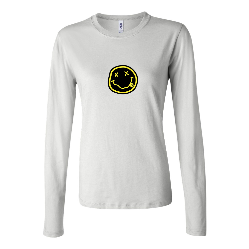 BELLA CANVAS Nirvana Yellow and Black Face Jersey Long Sleeve Tee