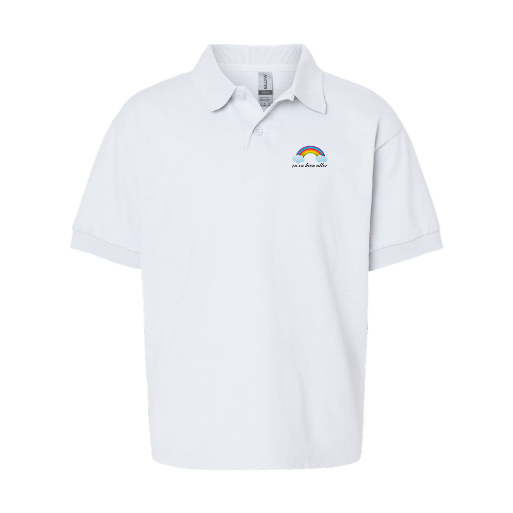 Youth Ça va bien aller Gildan Dry Blend Jersey Polo